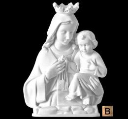 SYNTHETIC MARBLE VIRGIN OF CARMEN WITHOUT PEDESTAL LEATHER FINISHED